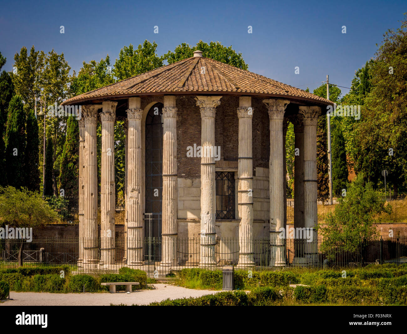 The Temple of Hercules Victor or Hercules Olivarius. Rome, Italy Stock