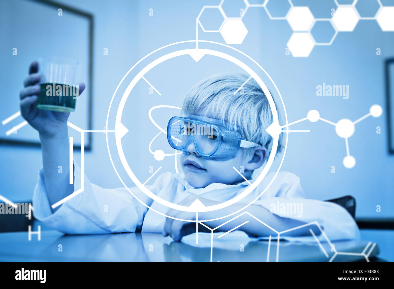 Composite image of science graphic Stock Photo - Alamy