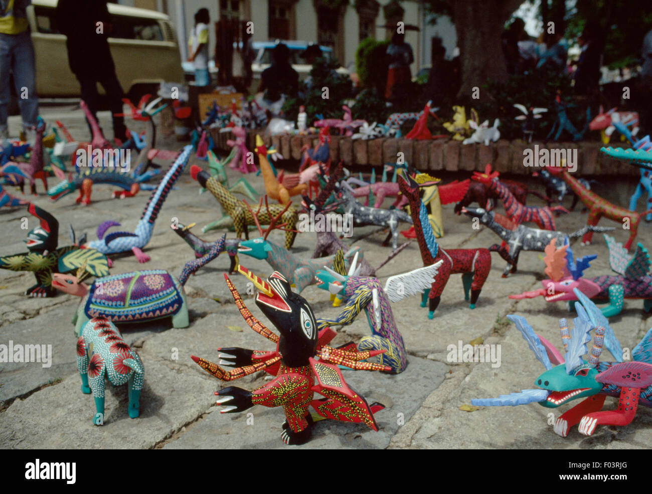 Fantastical wooden animals, Oaxaca, Mexico Stock Photo Alamy