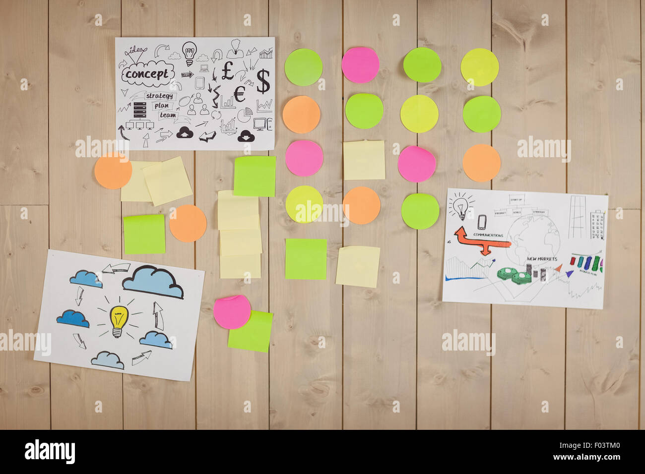 Brainstorm wall in creative office Stock Photo - Alamy