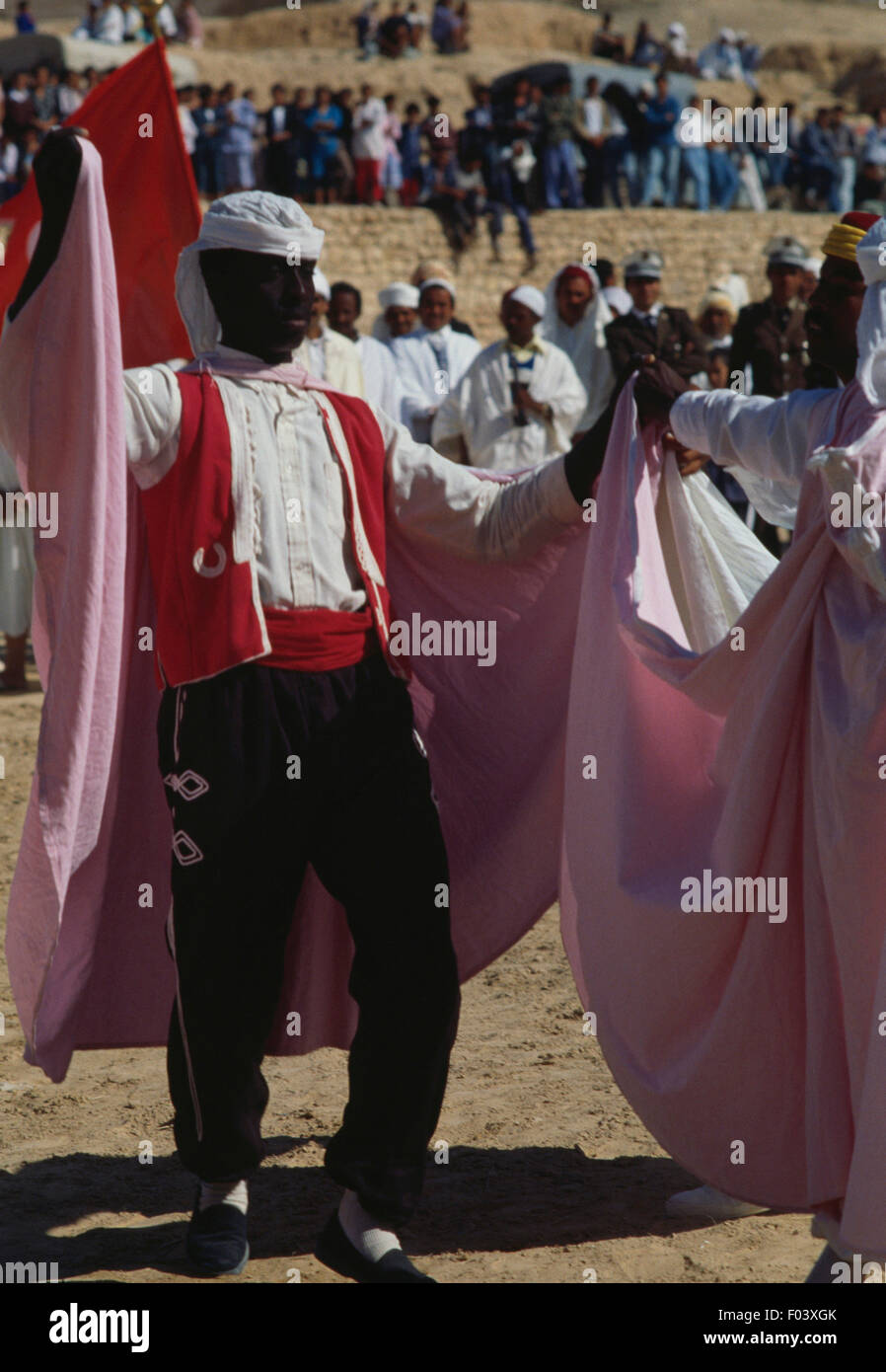 Man in traditional clothes, Matmata Berber festival, Tunisia. Stock Photo