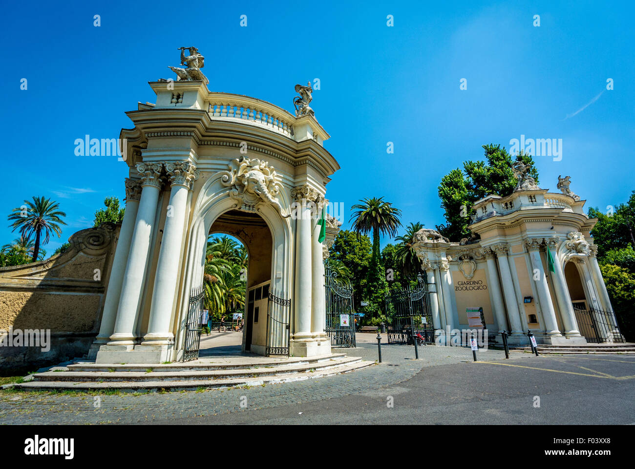 Entrance to the Bioparco zoo, Borghese Gardens, Rome