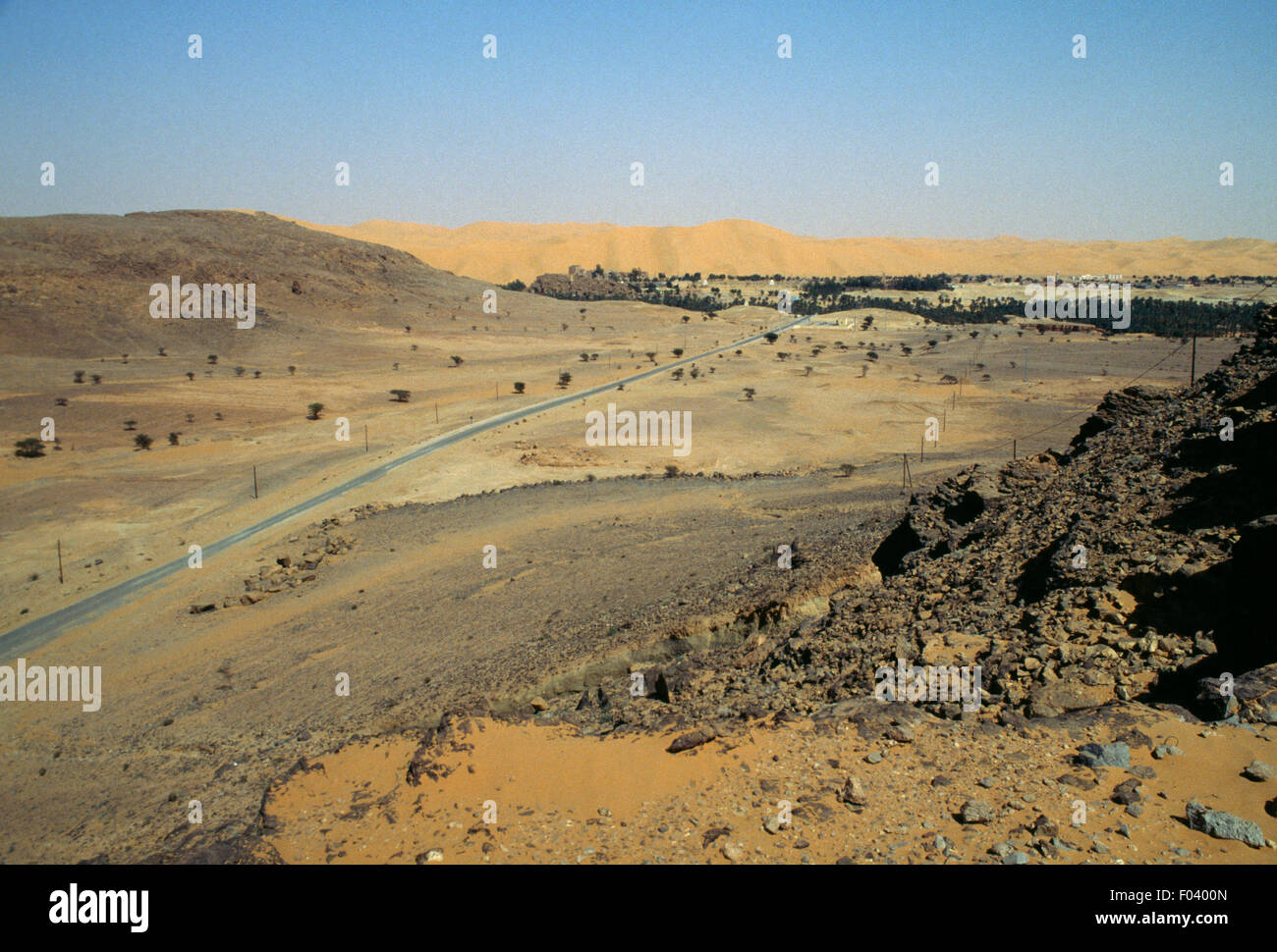 The Taghit oasis, Sahara Desert, Algeria. Stock Photo