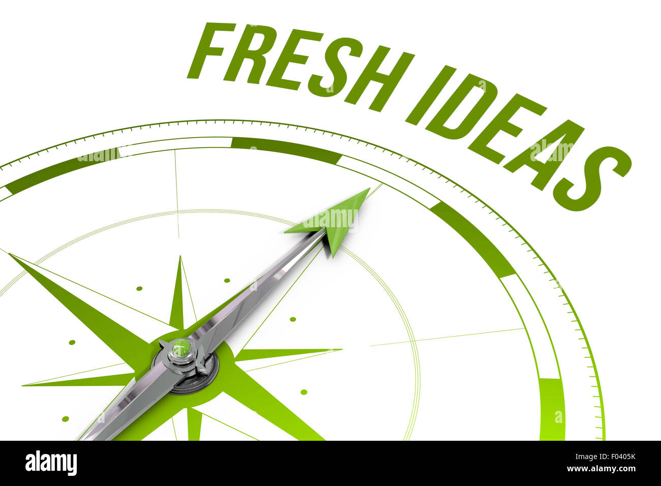 Fresh ideas against compass Stock Photo