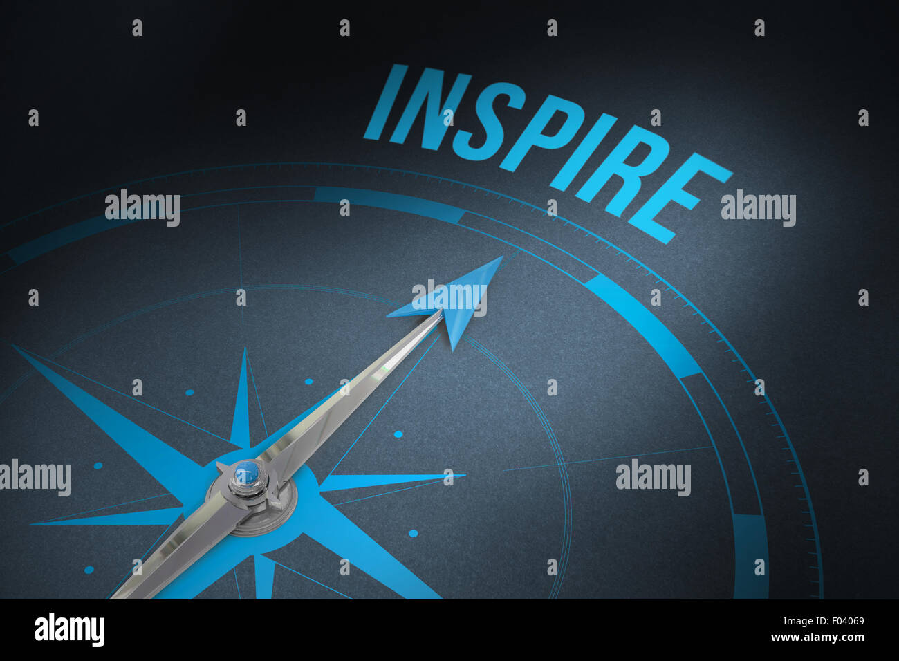 Inspire against grey background Stock Photo