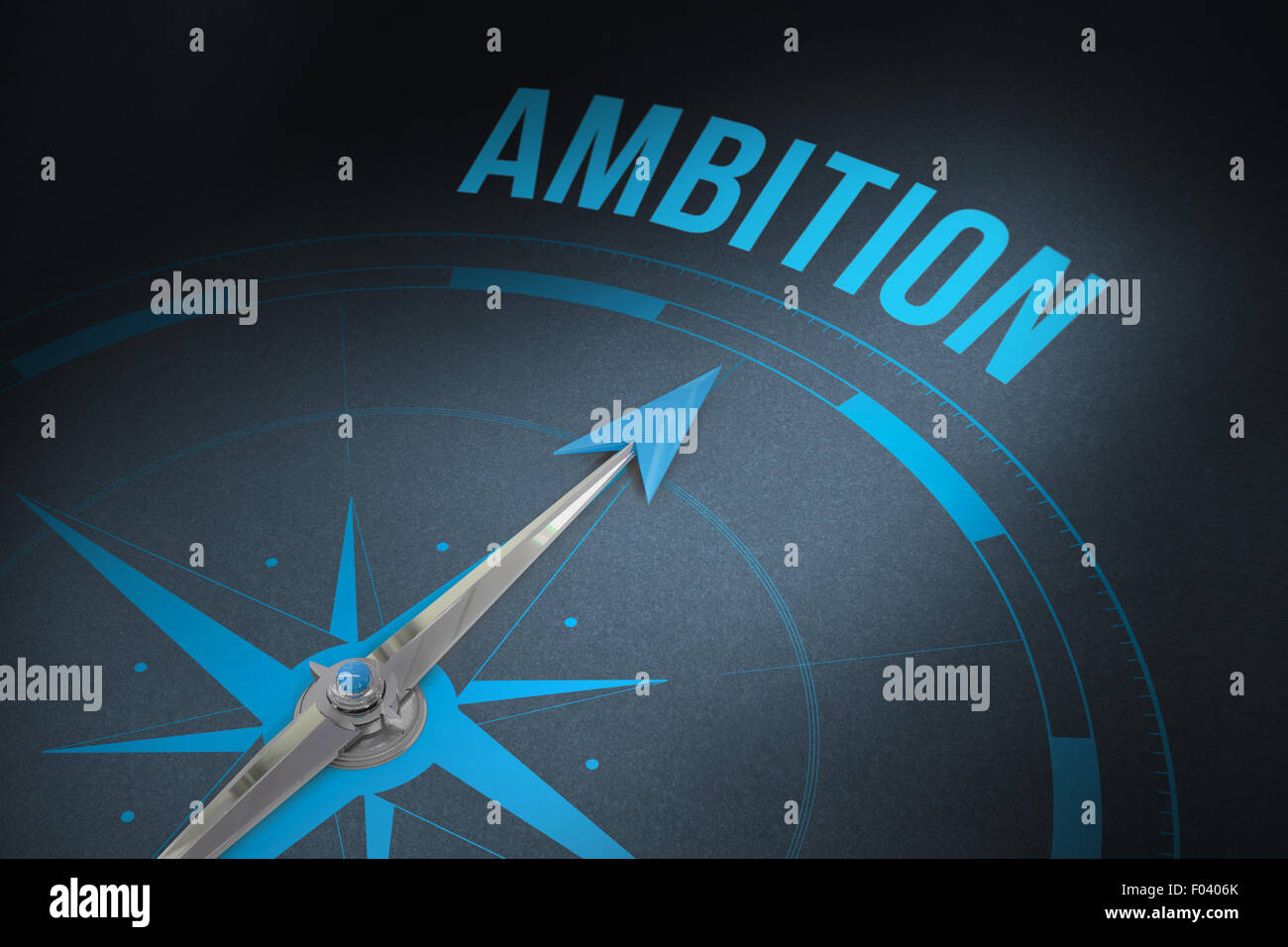 Ambition against grey Stock Photo