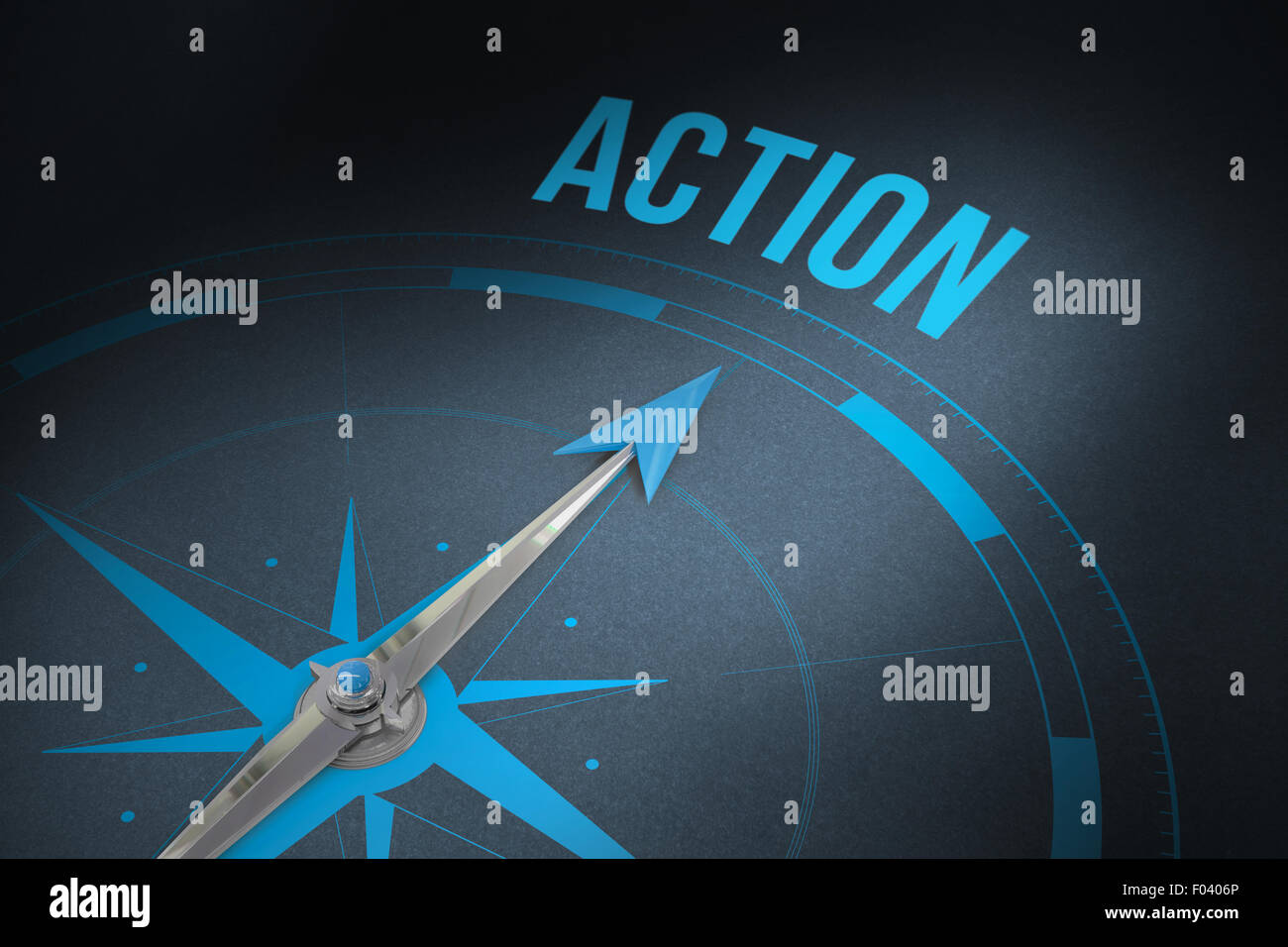 Action  against grey background Stock Photo