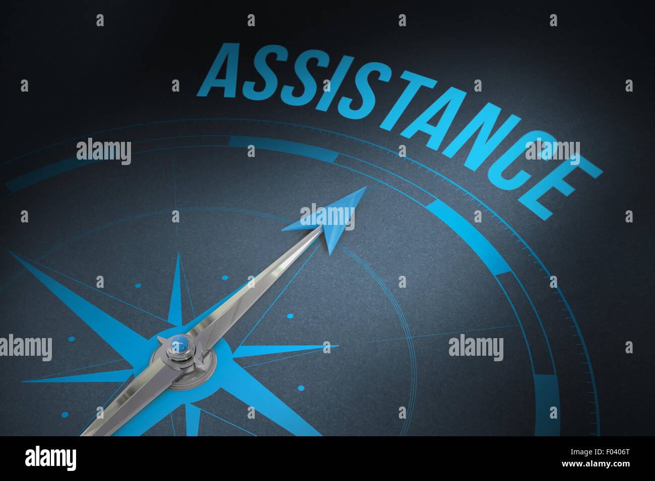 Assistance  against grey background Stock Photo