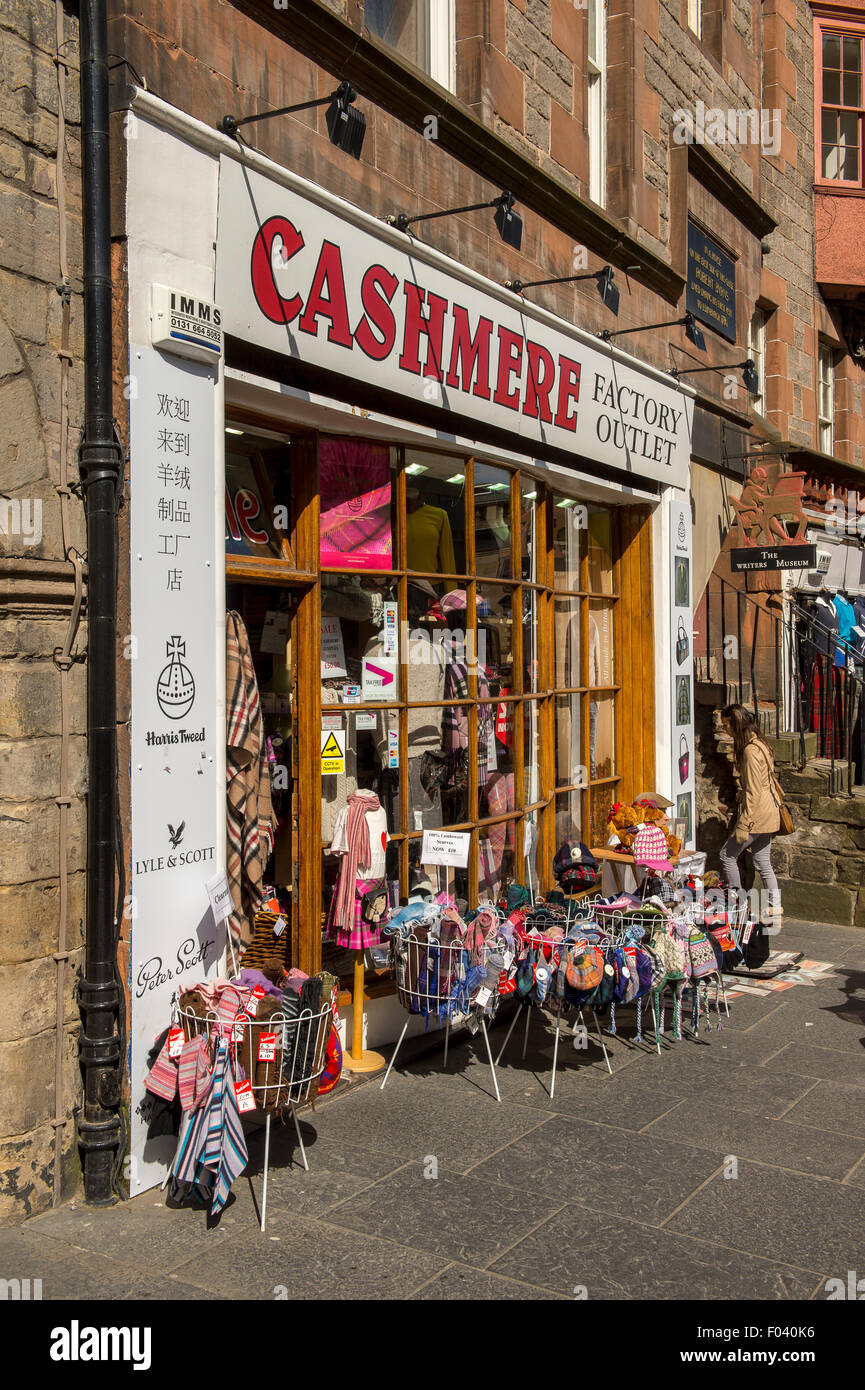 Cashmere factory outlet shop in the city of Edinburgh, Scotland ...