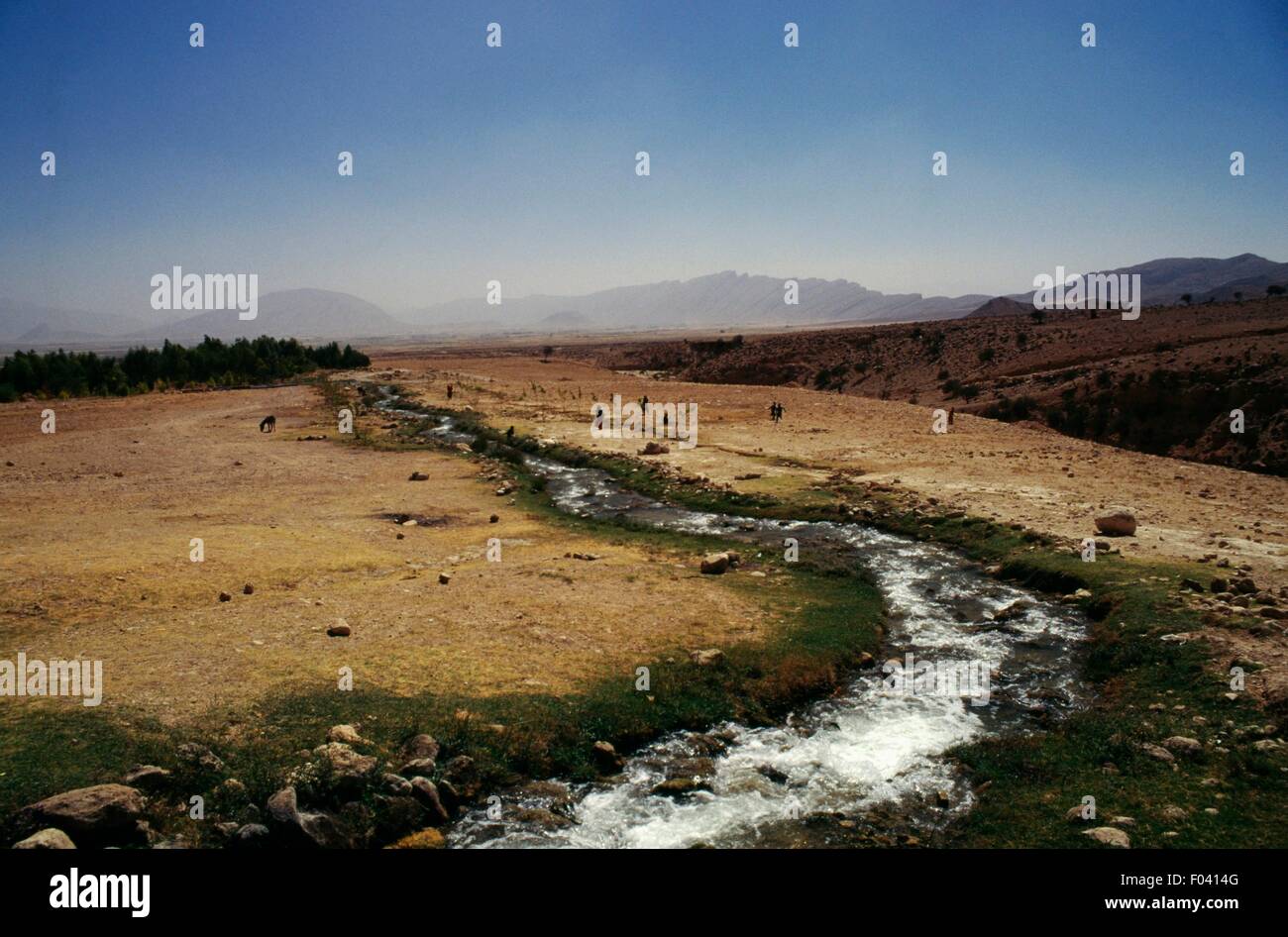 Stream, arid ladscape, Firuzabad, Fars Province, Iran Stock Photo - Alamy