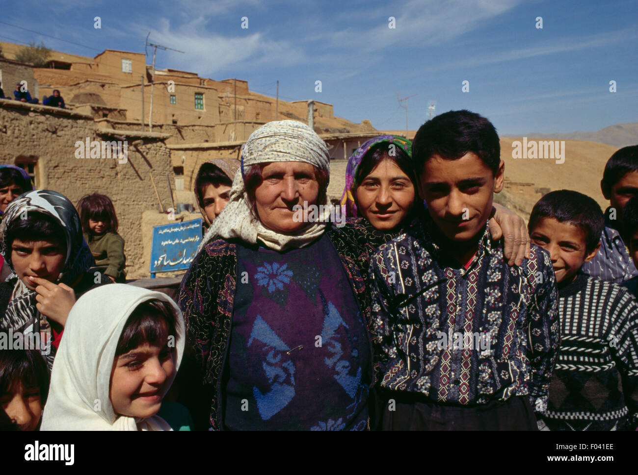 Kurdish villagers, Iranian Azerbaijan, Iran Stock Photo - Alamy
