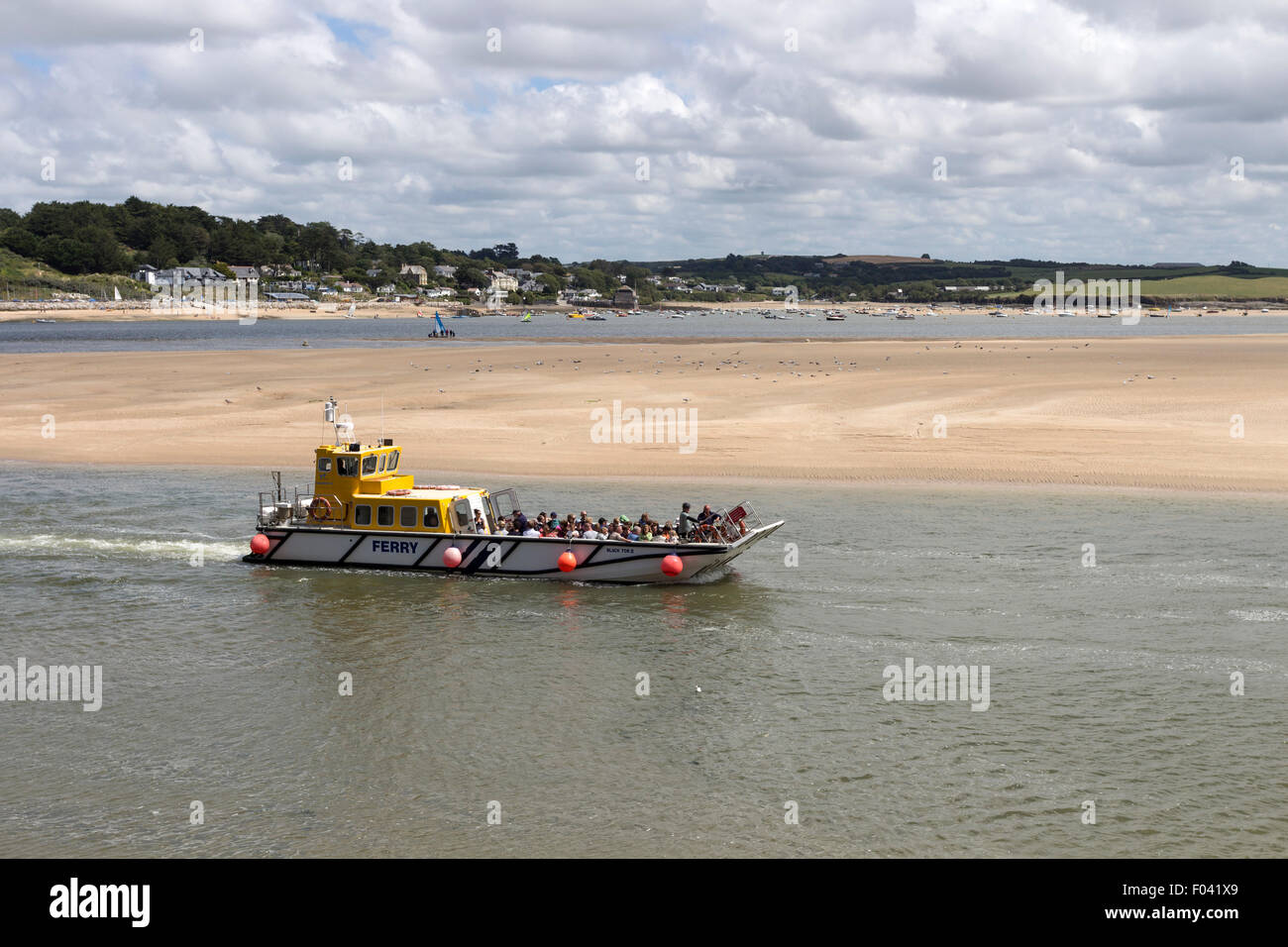 The Rock to Padstow Ferry Arriving in Padstow Cornwall UK Stock Photo