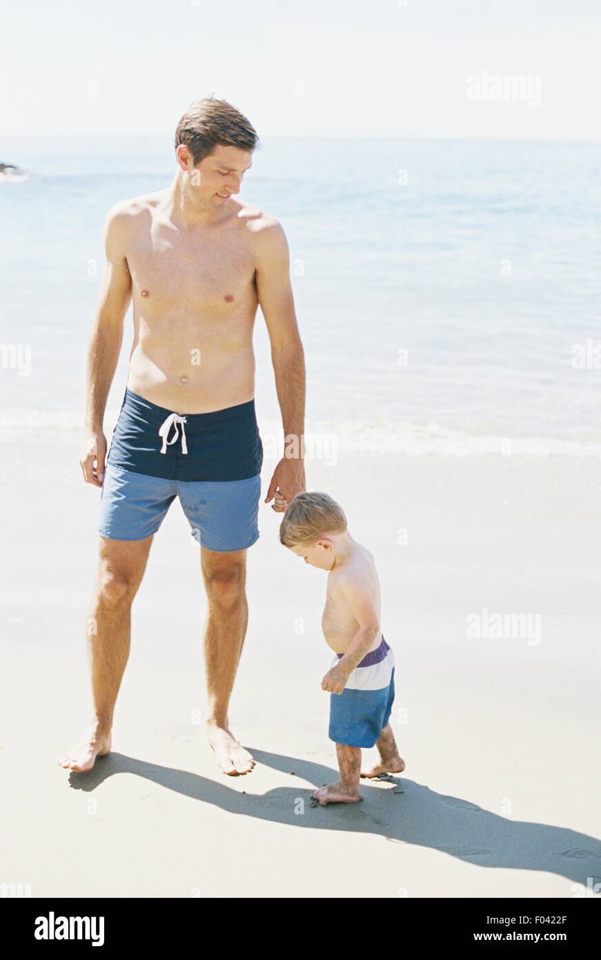 wearing swim trunks as shorts