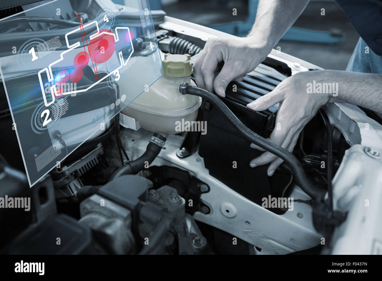 Composite image of engine interface Stock Photo