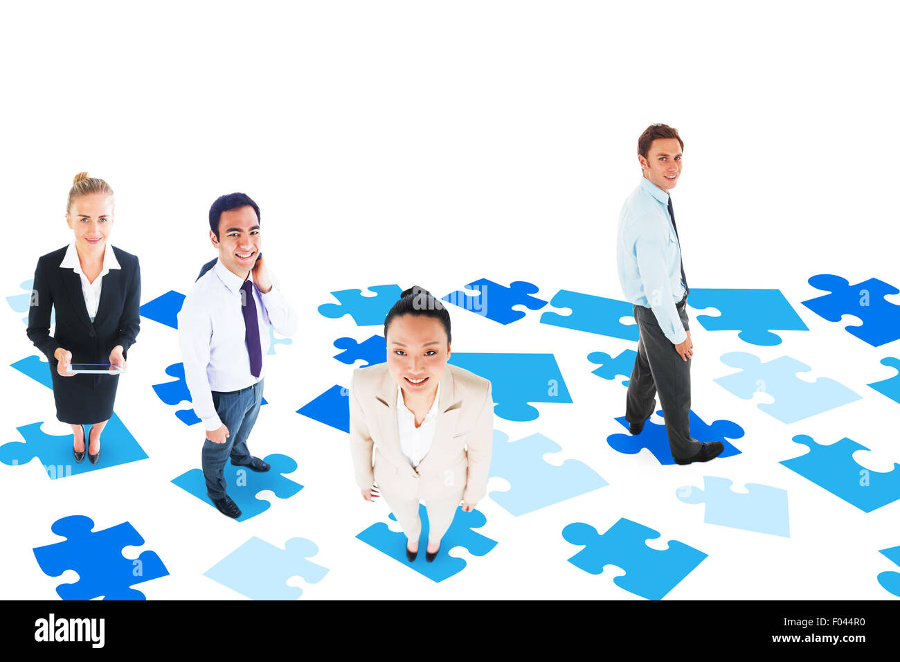 Composite image of business team Stock Photo - Alamy