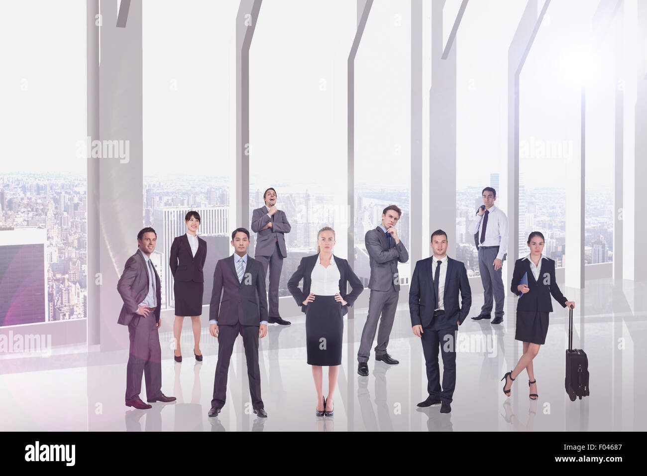 Composite image of business team Stock Photo - Alamy