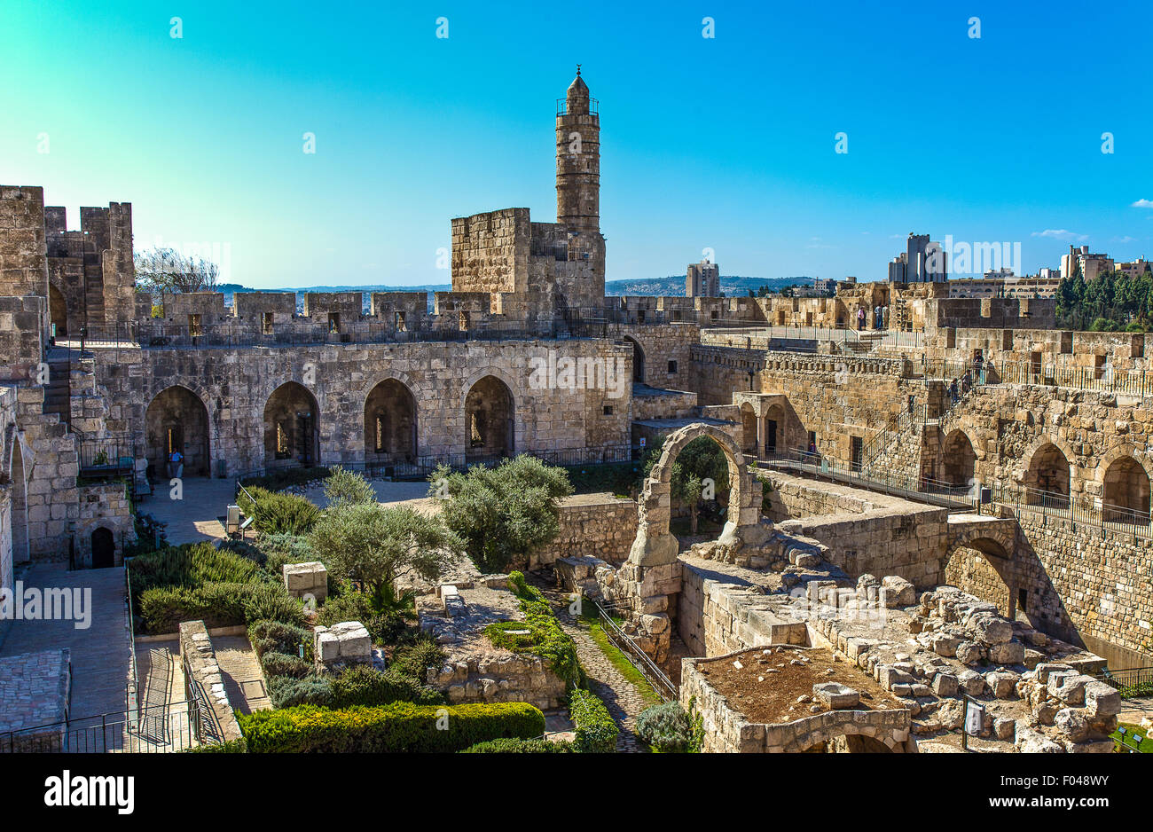 Israel, Jerusalem, the Citadel and the Tower of David Stock Photo