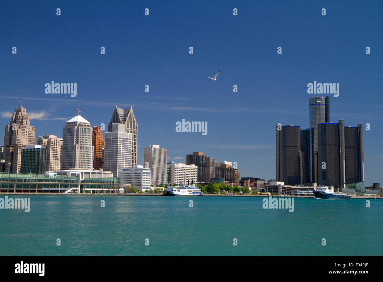 Detroit International Riverfront, Michigan, USA. Stock Photo