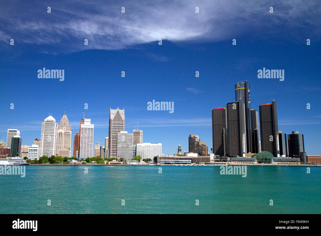 Detroit International Riverfront, Michigan, USA. Stock Photo