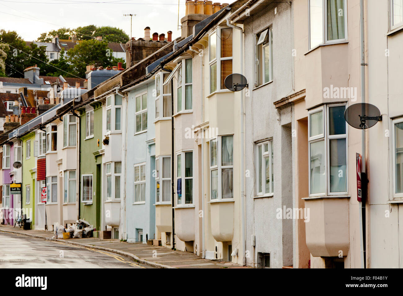 A street in Brighton, Sussex England Stock Photo