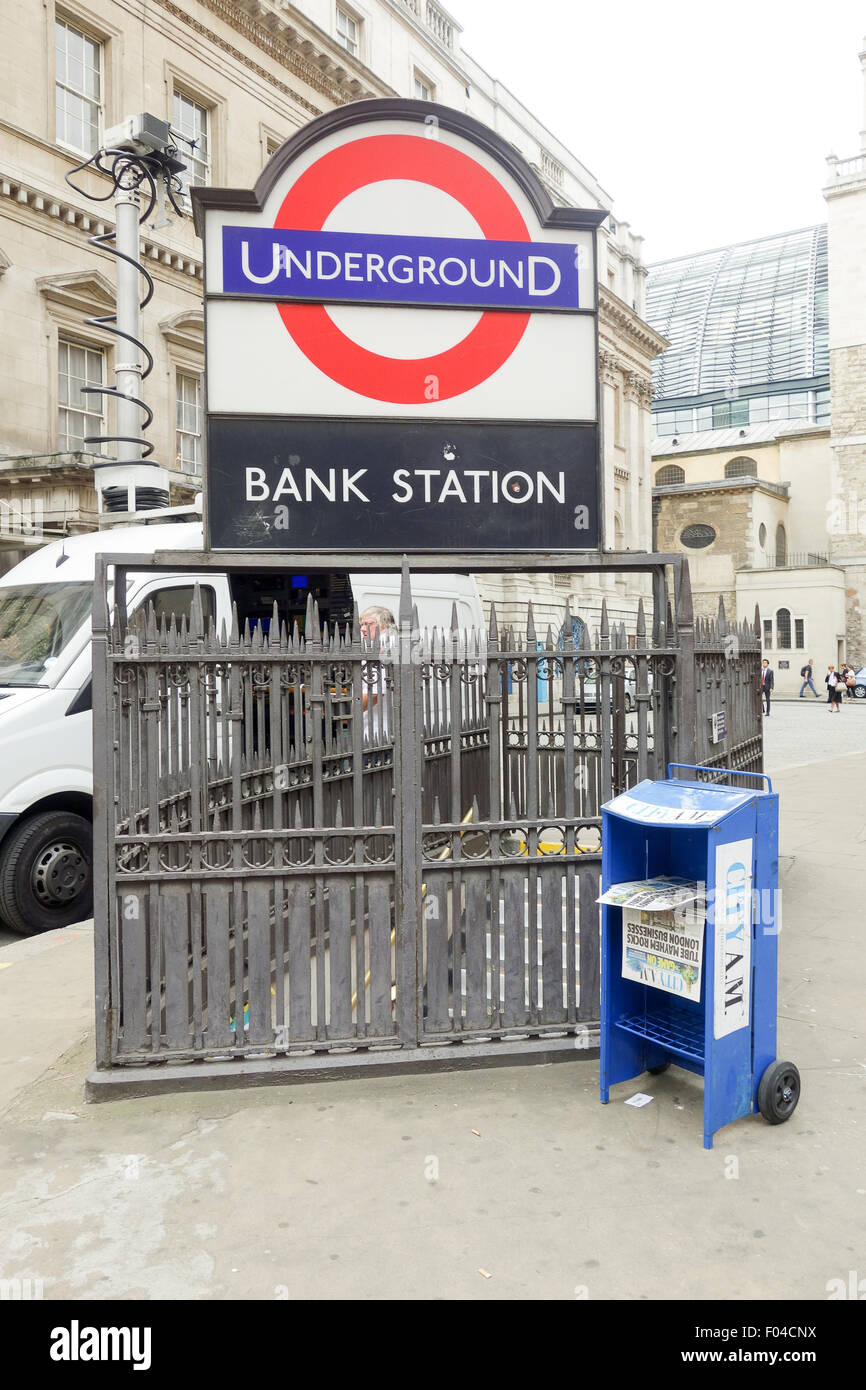 Bank station in the City of London is closed due to the industrial