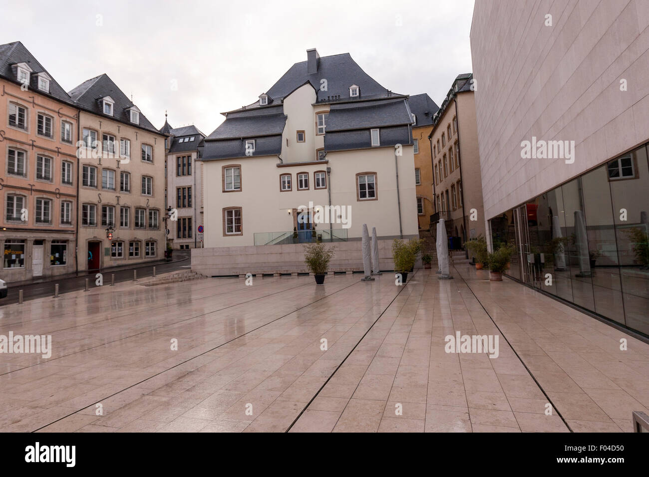 Marché-Aux-Poissons square, with Musée national d'histoire et d'art Luxembourg (MNHA) Stock Photo