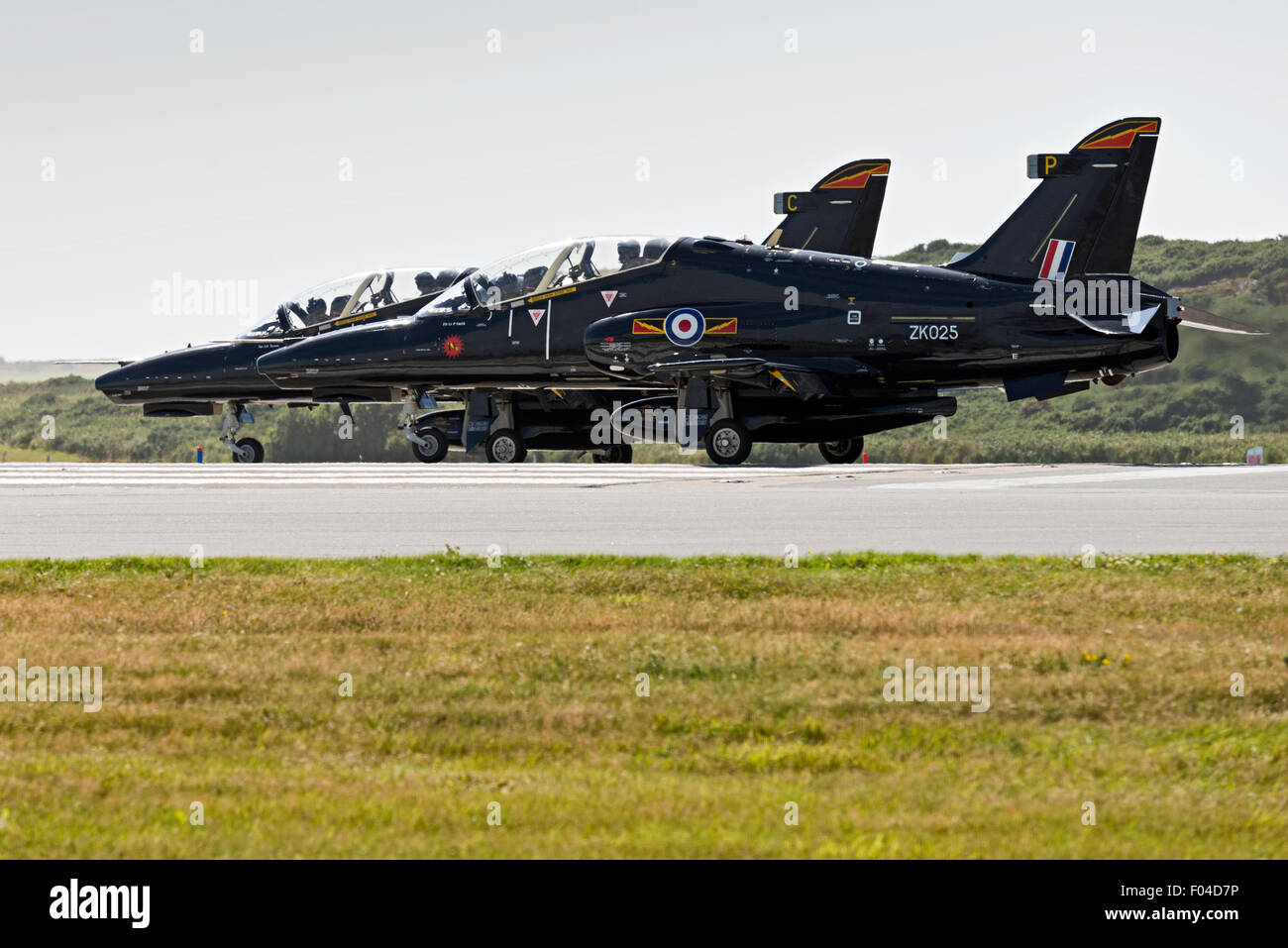 ZK025 Hawk T2 Fast jet  Raf Valley Anglesey North Wales Uk Stock Photo