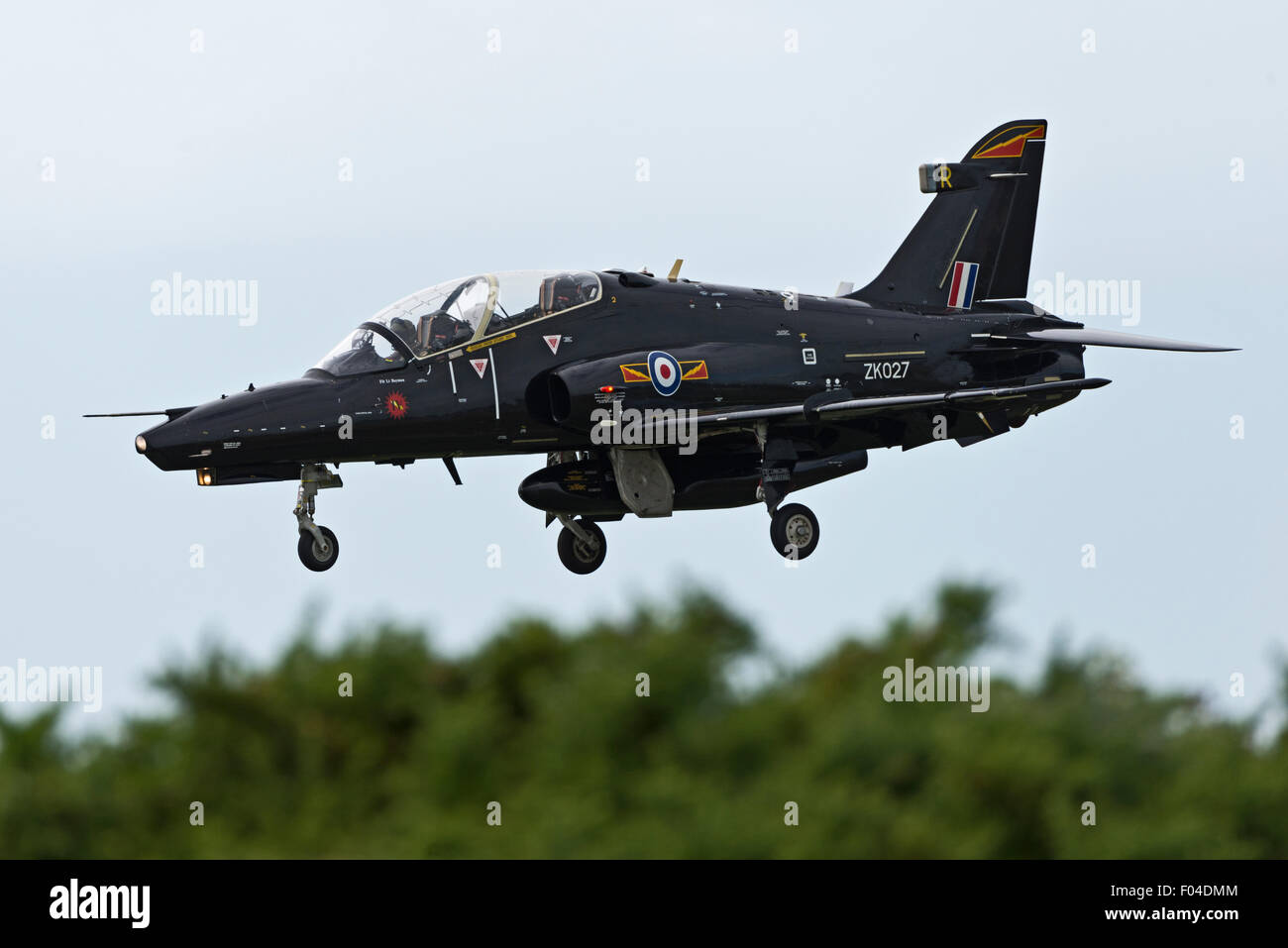 ZK027 Hawk T2 Fast jet  Raf Valley Anglesey North Wales Uk Stock Photo
