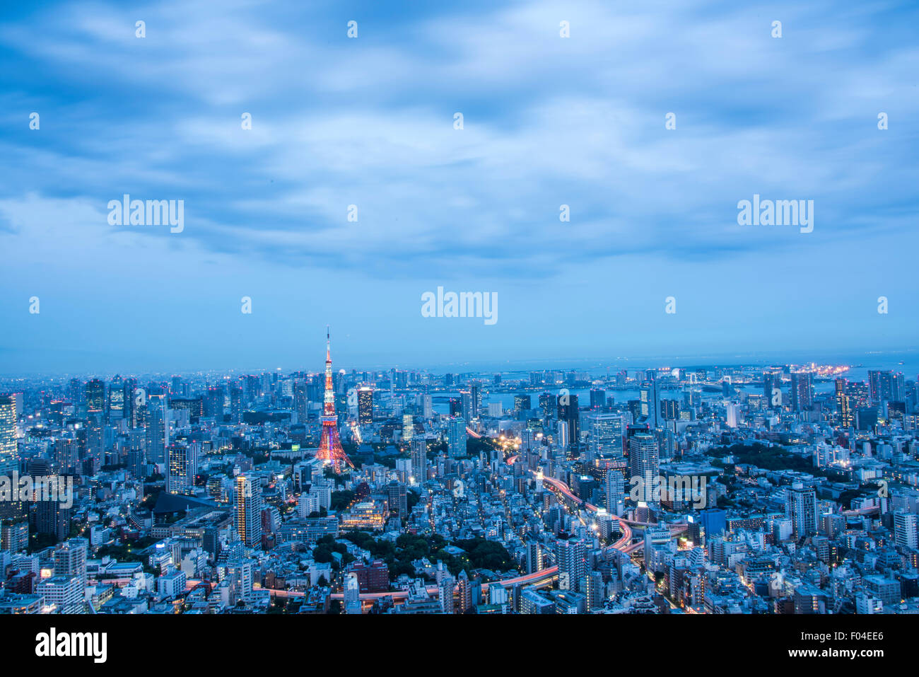 General view of Tokyo,view from Roppongi Hills observatory, Minato-Ku,Tokyo,Japan Stock Photo