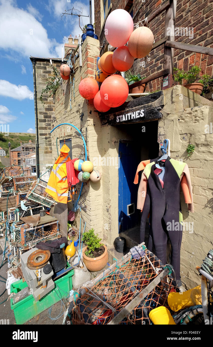 A house in the small fishing village of Staithes in North Yorkshire, UK