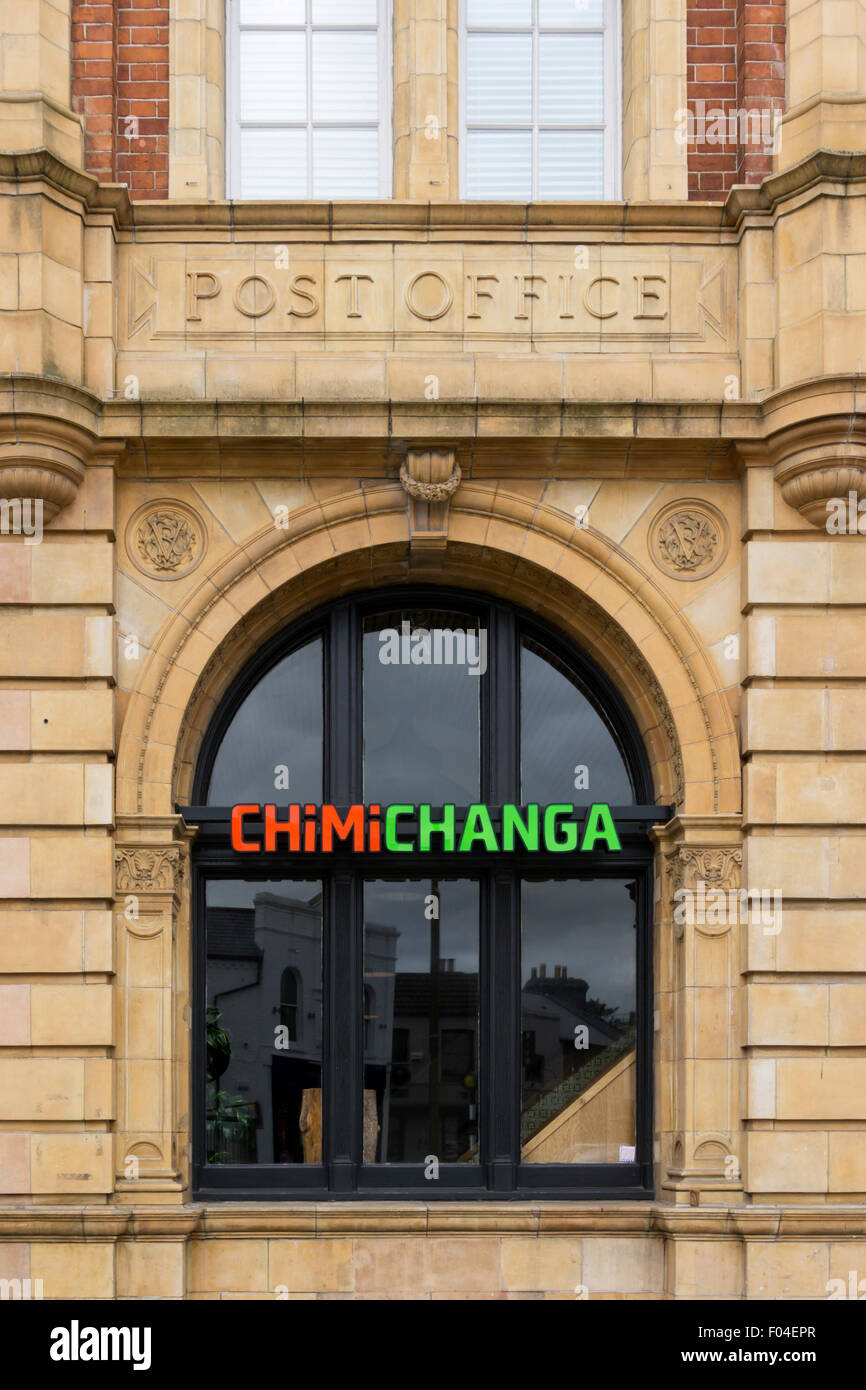 Bromley Post Office, now closed and a Chimichanga Tex-Mex restaurant. Stock Photo
