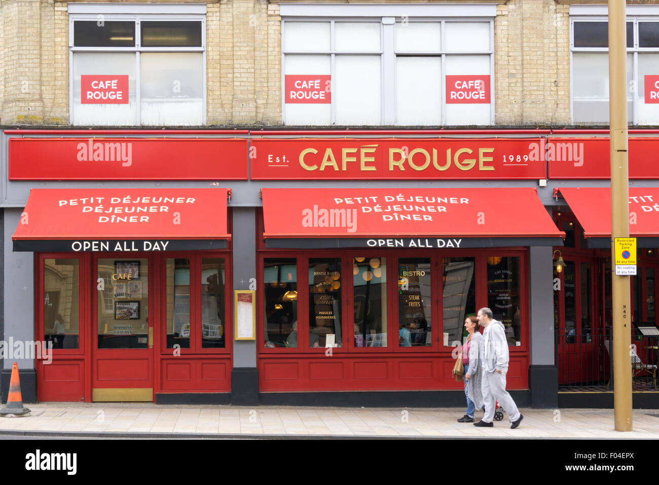 Café Rouge in Bromley Market Place, Kent. Stock Photo