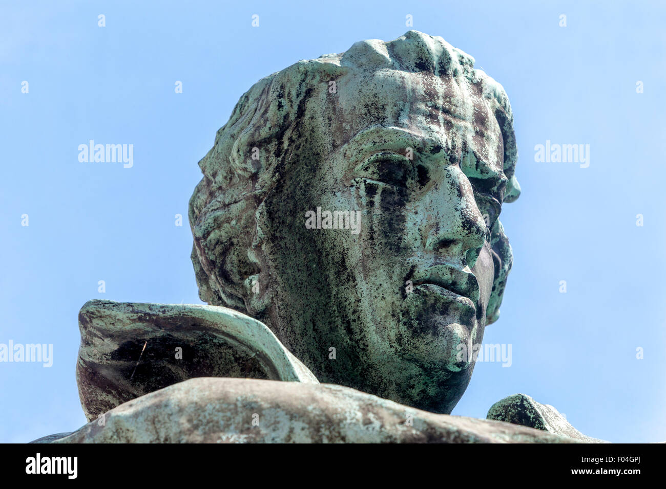 Statue of Karel Hynek Macha, Litomerice, Northern Bohemia, Czech Republic Stock Photo