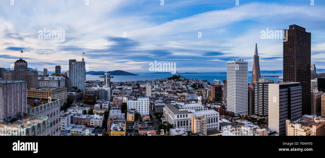 San Francisco cityscape and the bay Stock Photo