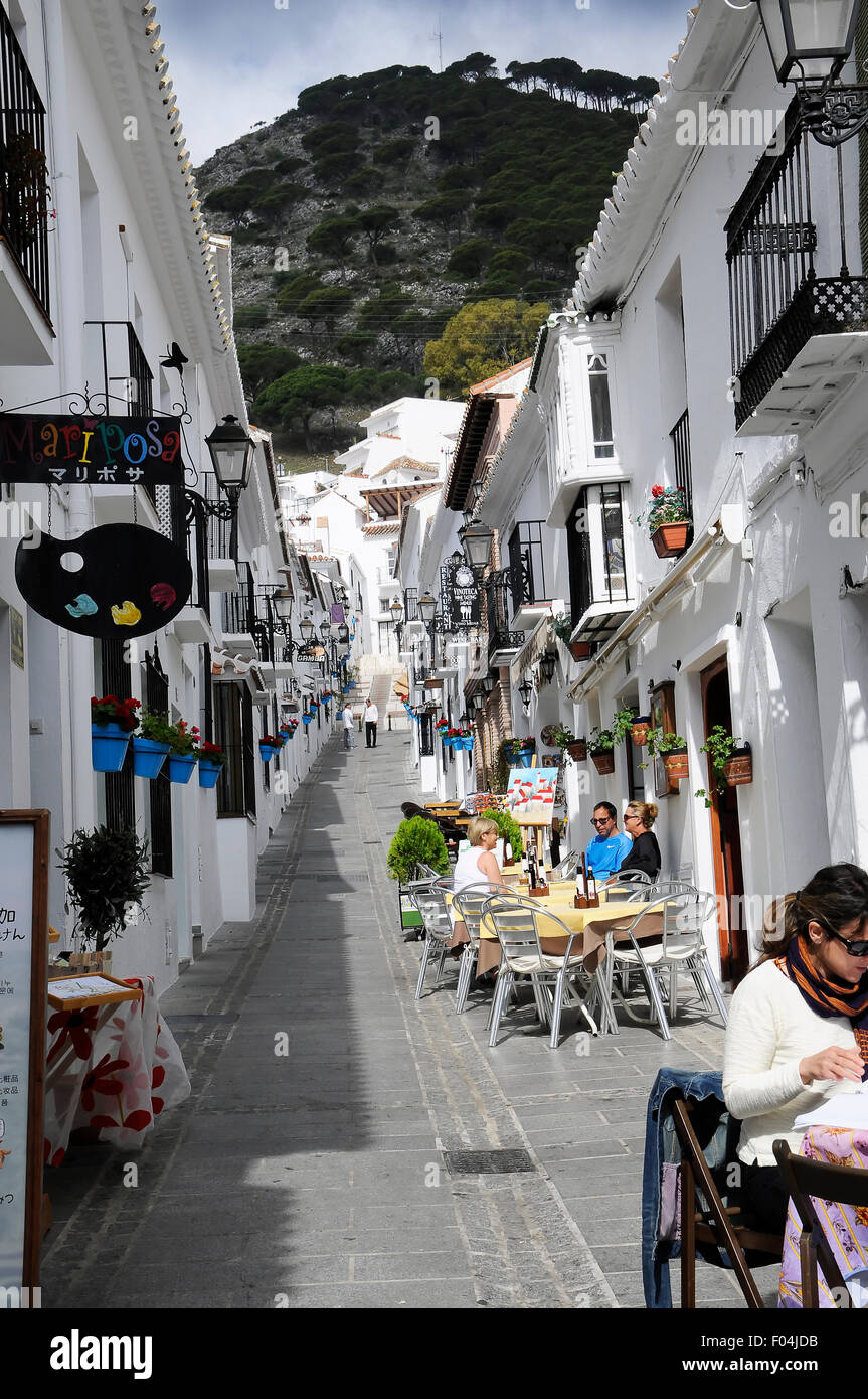 The Street of San Sebastian In Mijas Spain. One of the most