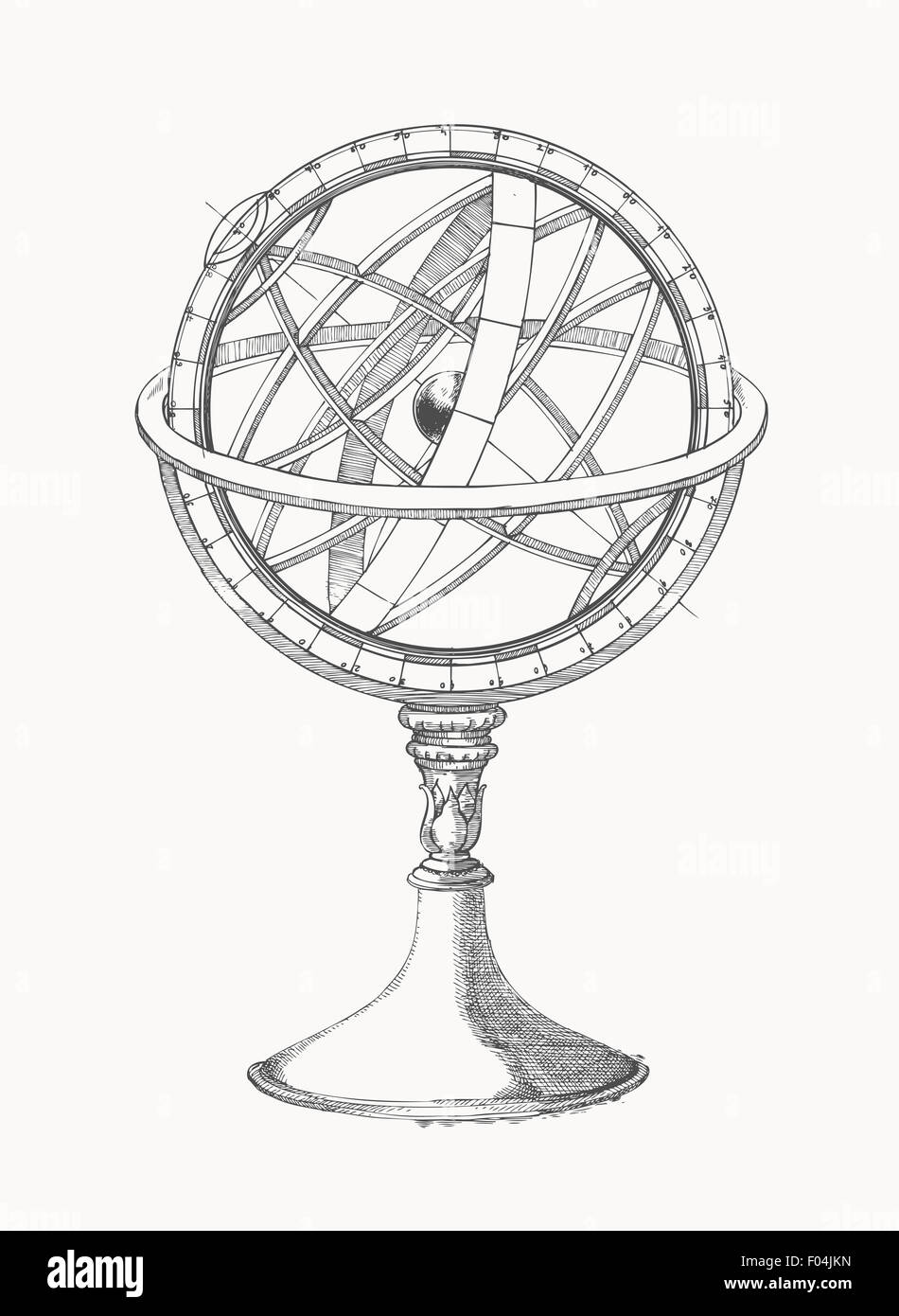 Armillary Sphere - drawing Stock Photo