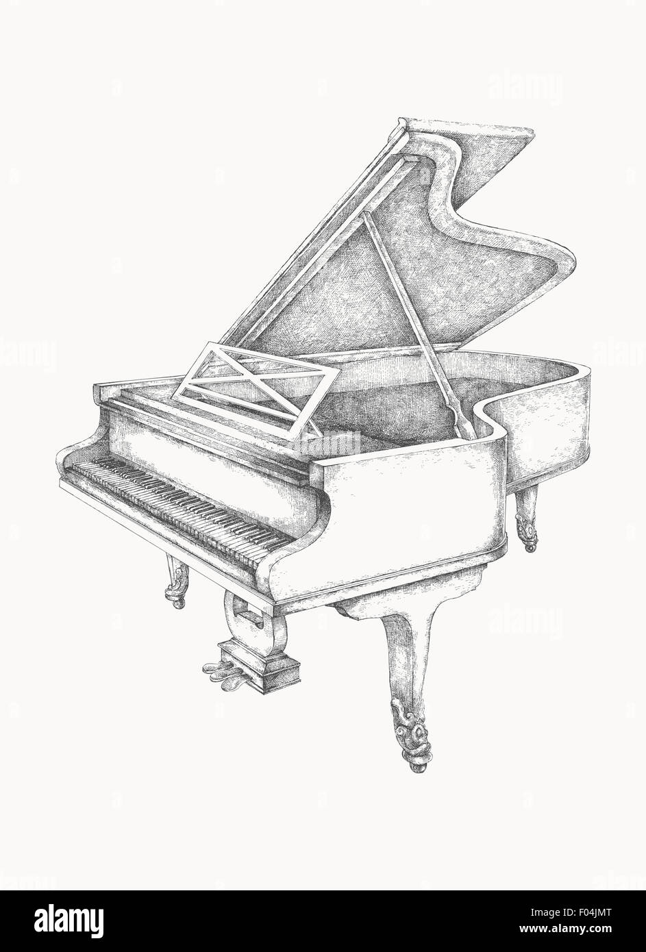 Piano drawing Cut Out Stock Images & Pictures - Alamy