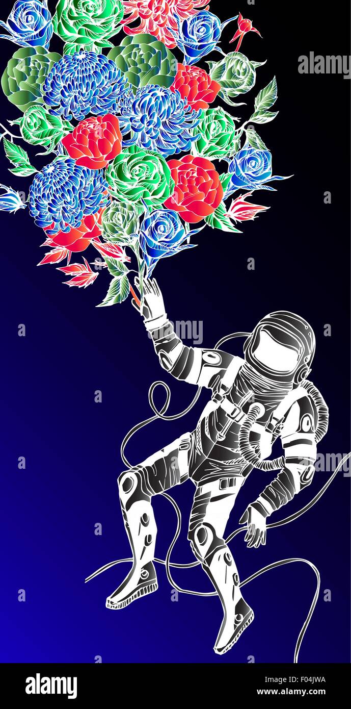 Space concept with astronaut Stock Vector Image & Art - Alamy