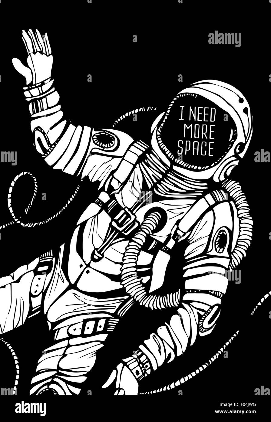Space concept with astronaut Stock Vector Image & Art - Alamy