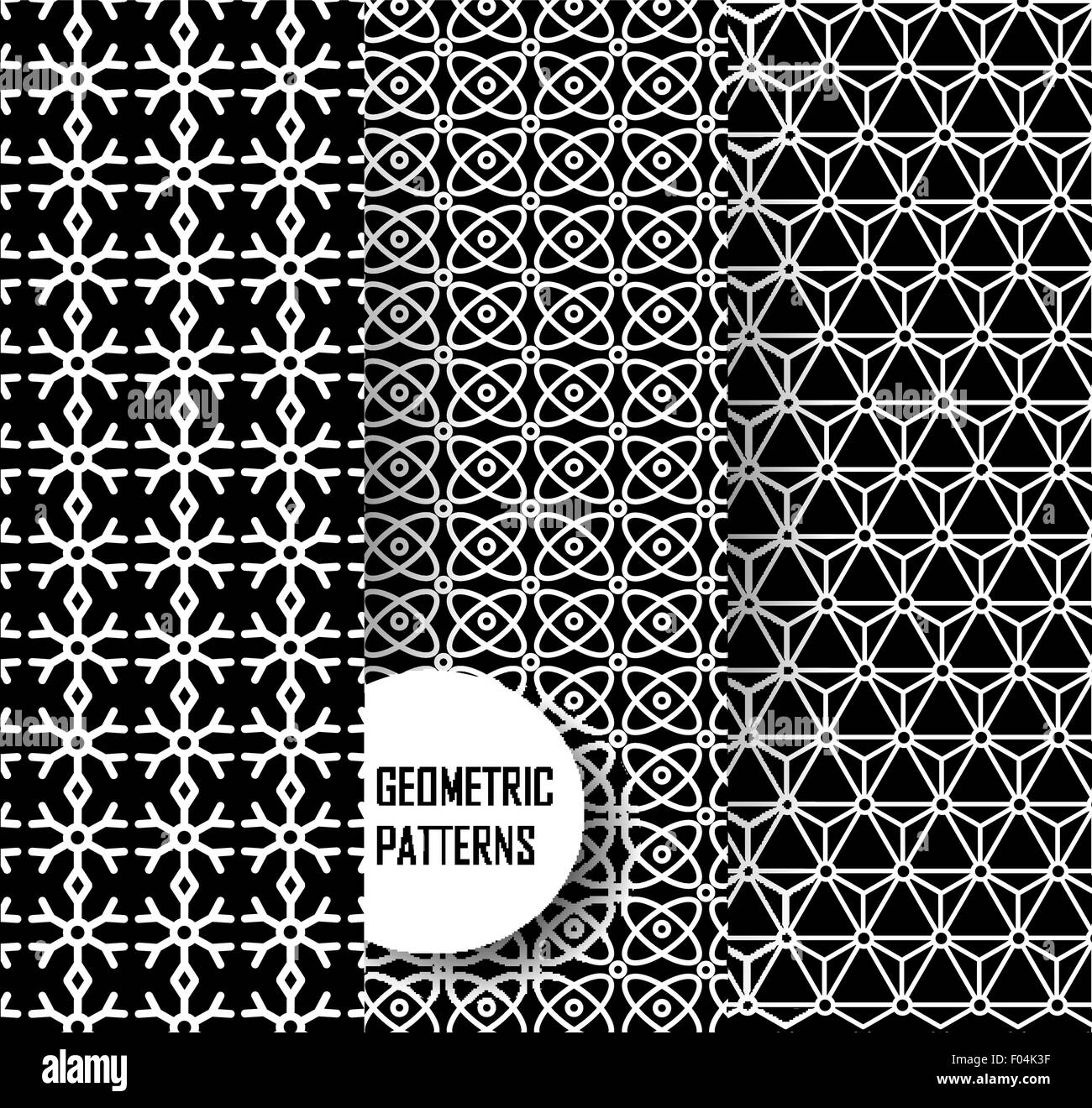 geometric pattern in op art design. Black and white art Stock Vector