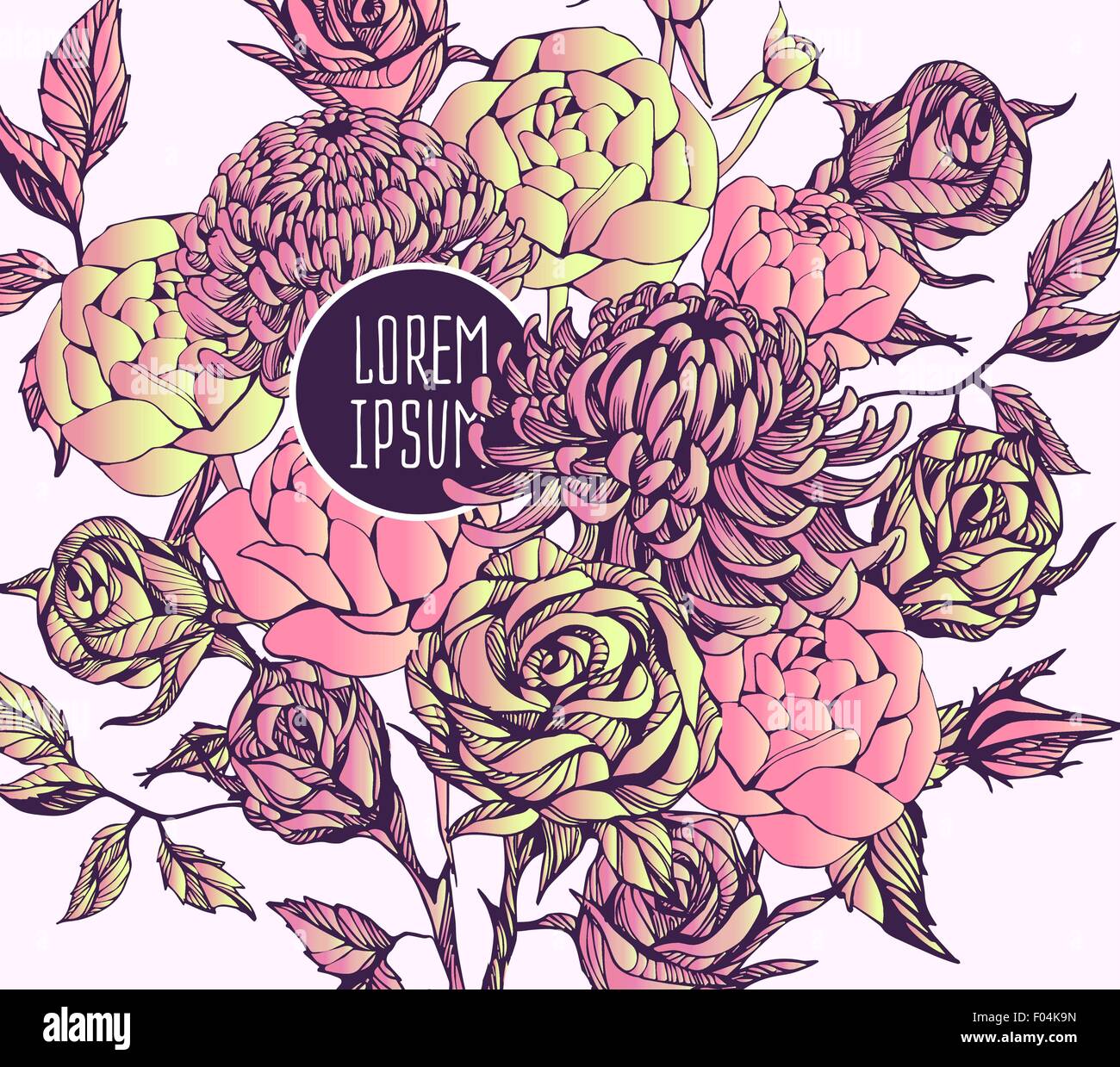 beautiful flower background art Stock Vector Image & Art - Alamy