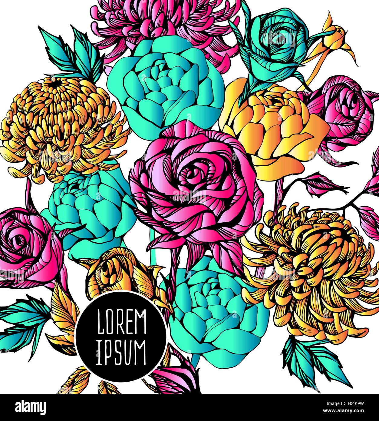 beautiful flower background art Stock Vector Image & Art Alamy