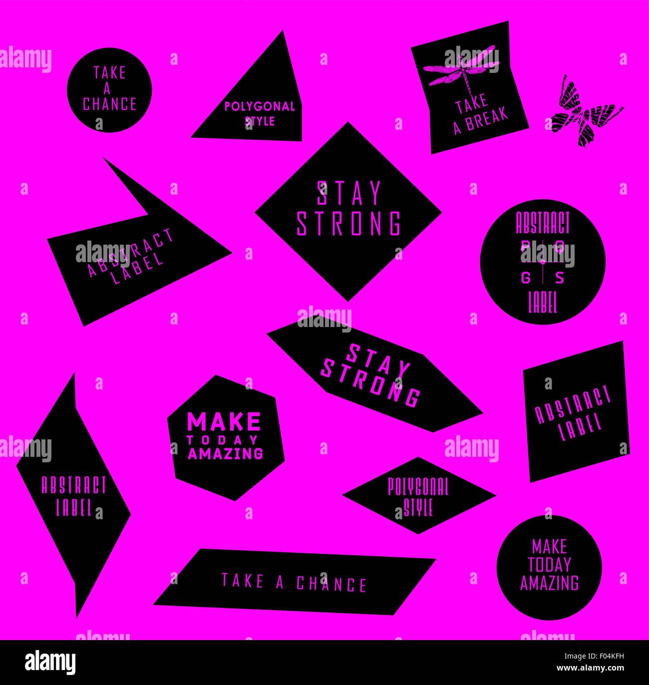 Abstract labels with Quote infographic Stock Vector Image & Art Alamy