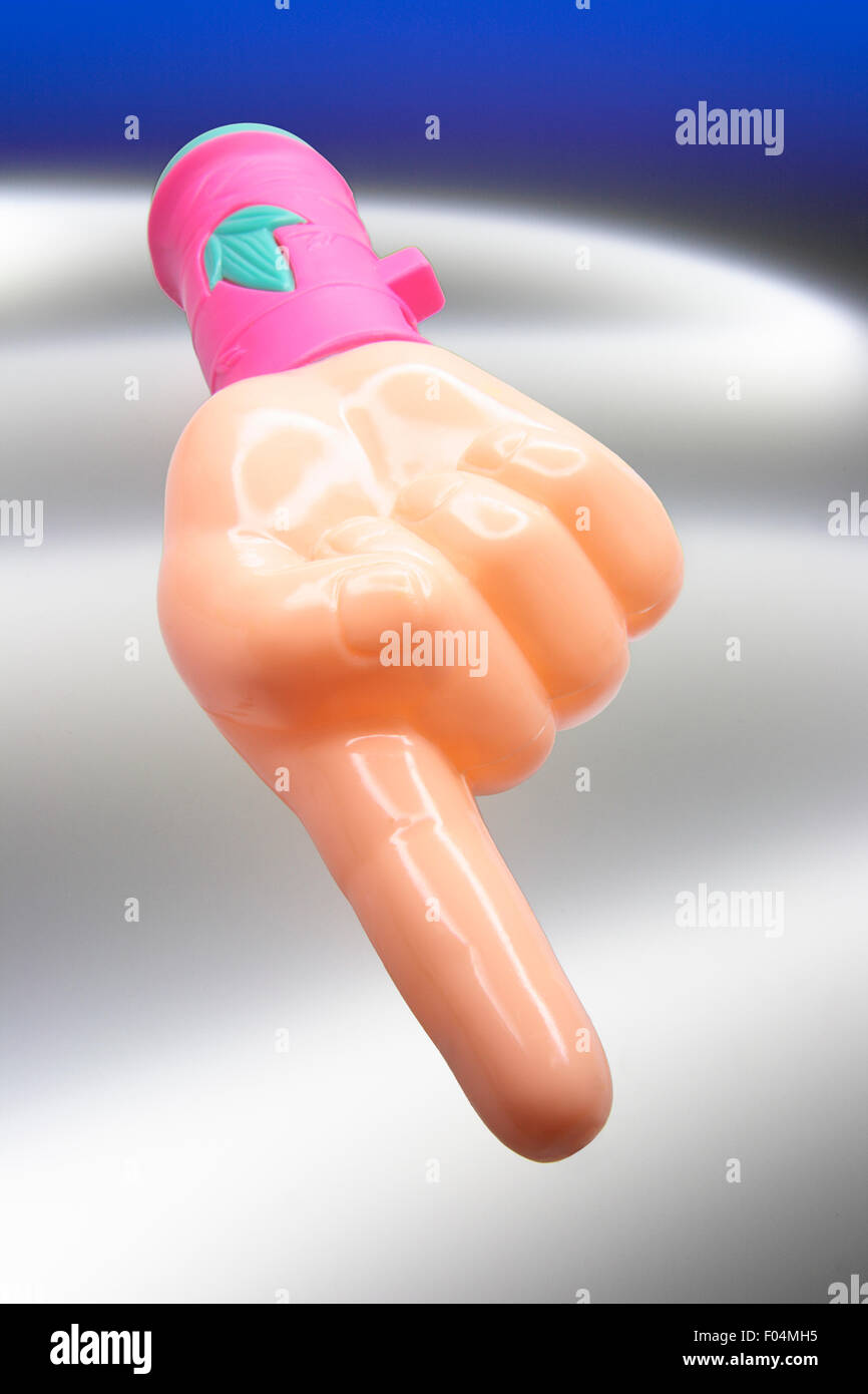 Plastic Toy Hand Stock Photo