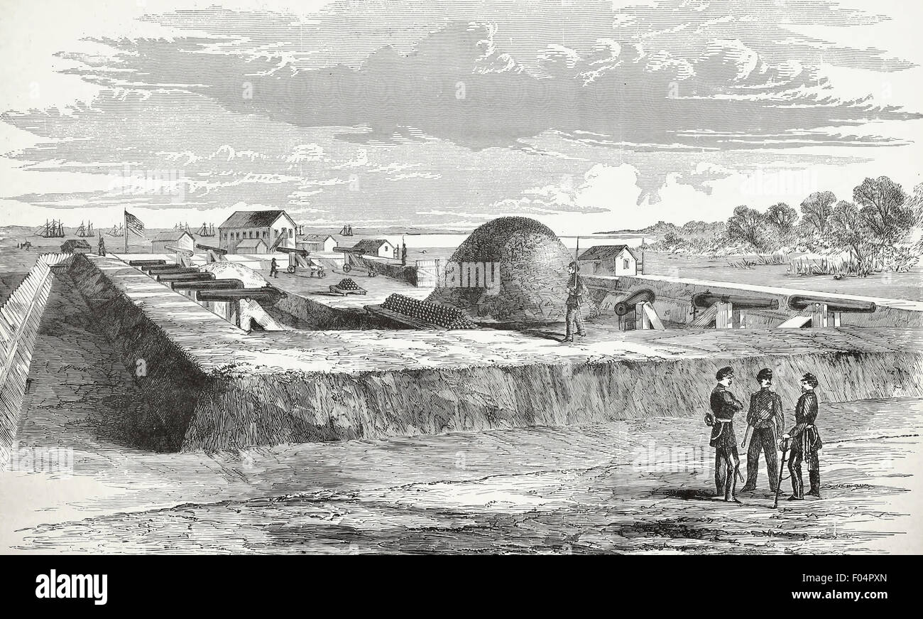 Interior view of Fort Beauregard, on Bay Point, opposite Fort Walker