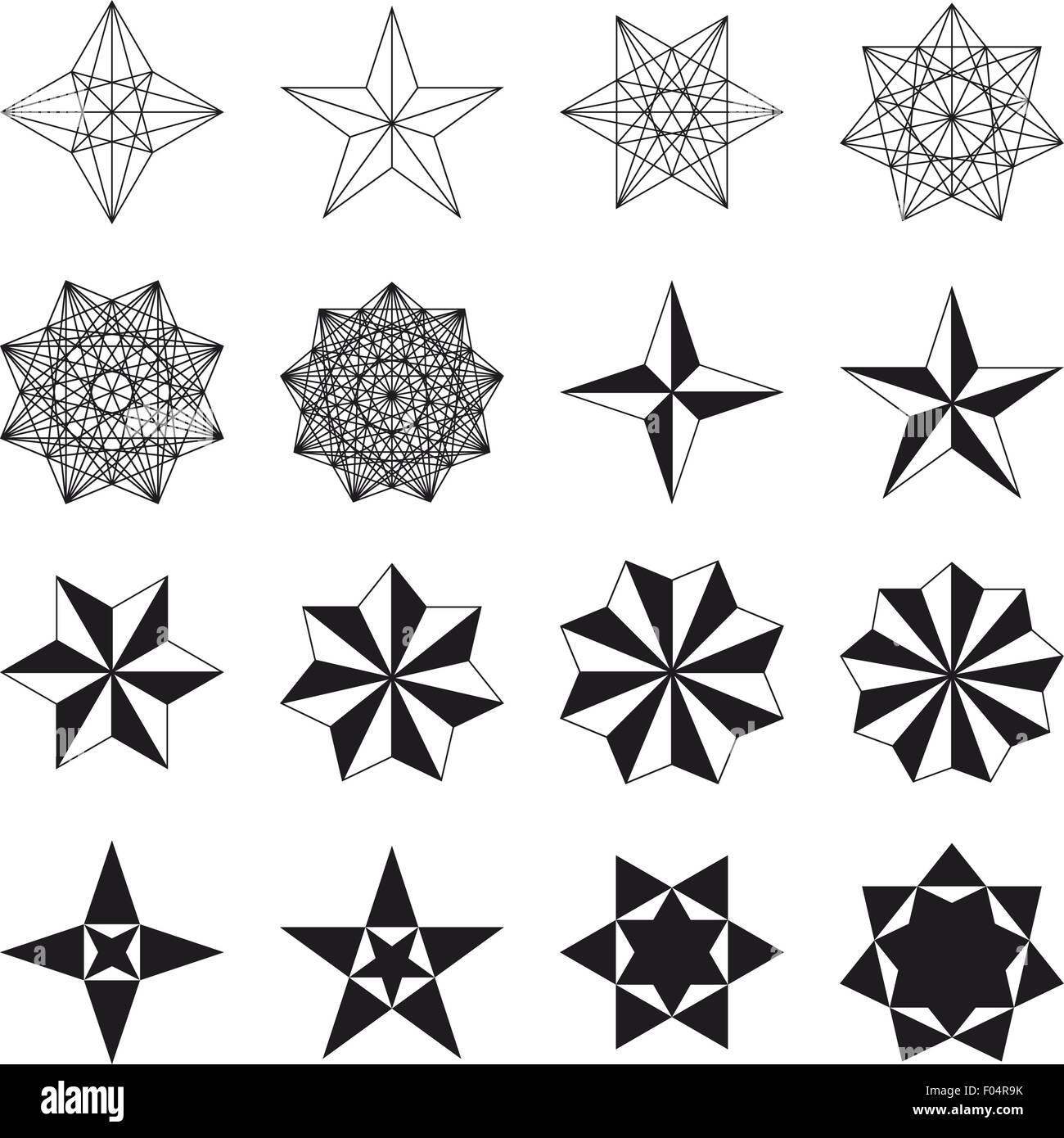 Shape Using Star Set of stars. Geometric shapes. Vector Stock Vector Image & Art - Alamy