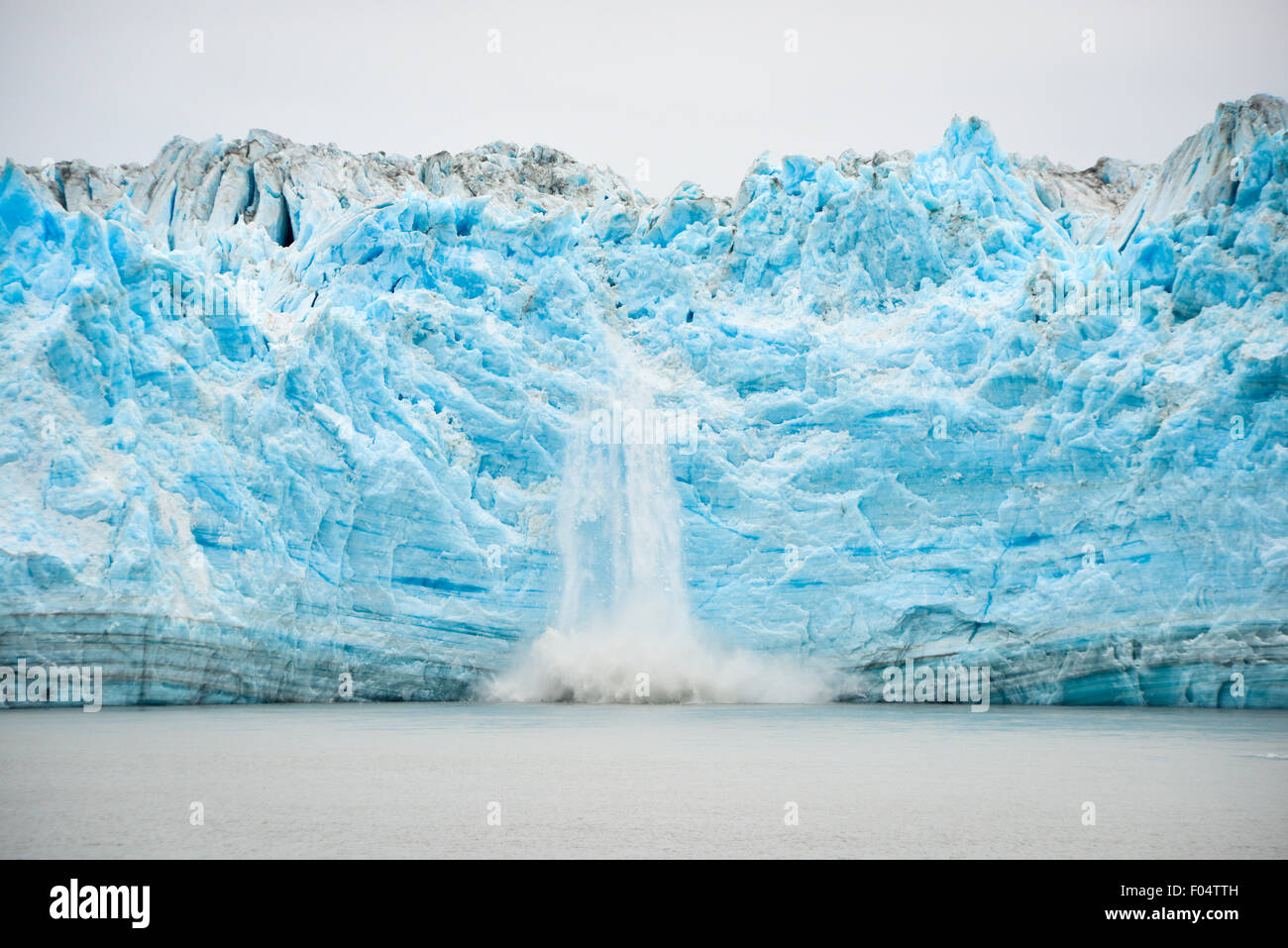 Hubbard Glacier Calving - Natural Phenomenon Stock Photo