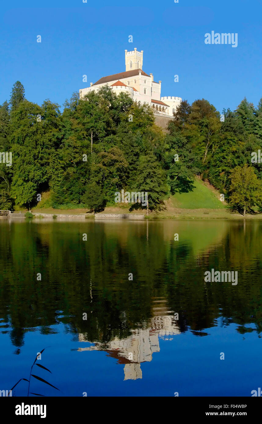 Old croatian 'Trakoscan' castle Stock Photo