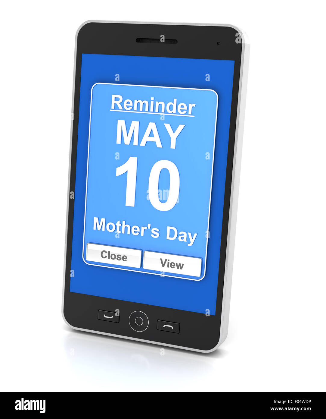 Generic mobile phone with reminder for 2015 Mother's day Stock Photo