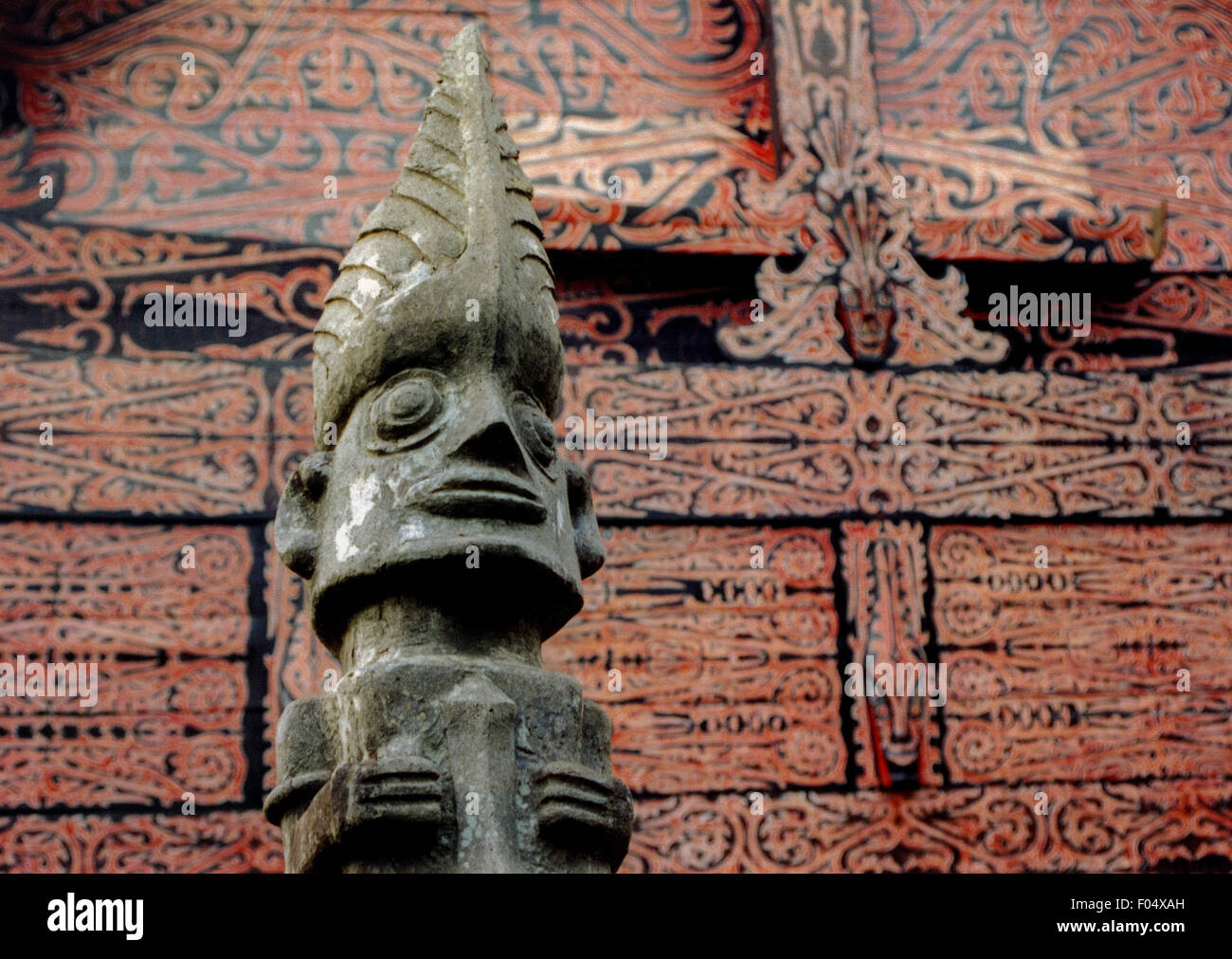 Bataknese totem pole. Stock Photo